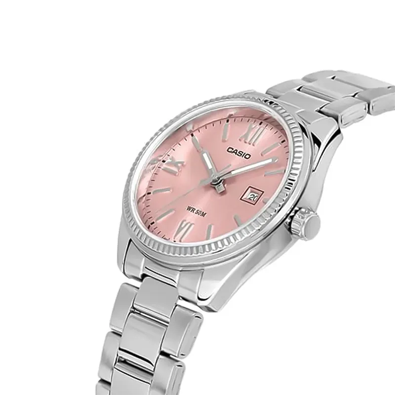 Casio Japan Quartz Enticer Pink Dial Ladies Watch- LTP-1302DD-4A1